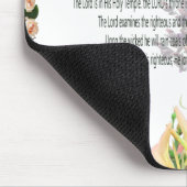 Schrift, Psalm 11, Kleurige Bloem Muismat (Hoek)