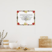 Schrift, Psalm 11, Kleurige Bloem Poster (Keuken)