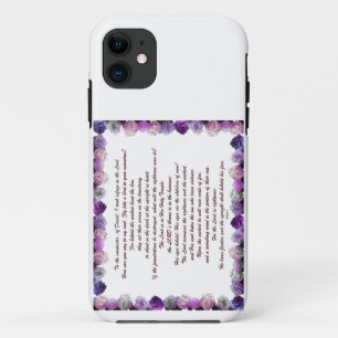 Schrift, psalm 11, Paarse Rozen Case-Mate iPhone Case