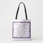 Schrift, psalm 11, Paarse Rozen Tote Bag (Voorkant)
