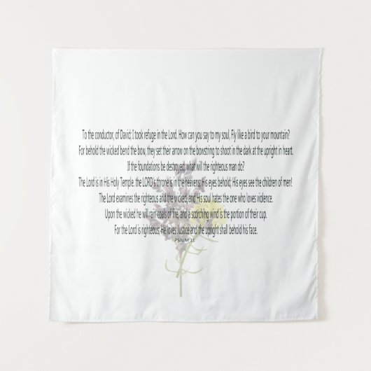 Schrift, psalm 11 wandkleed (Voorkant)