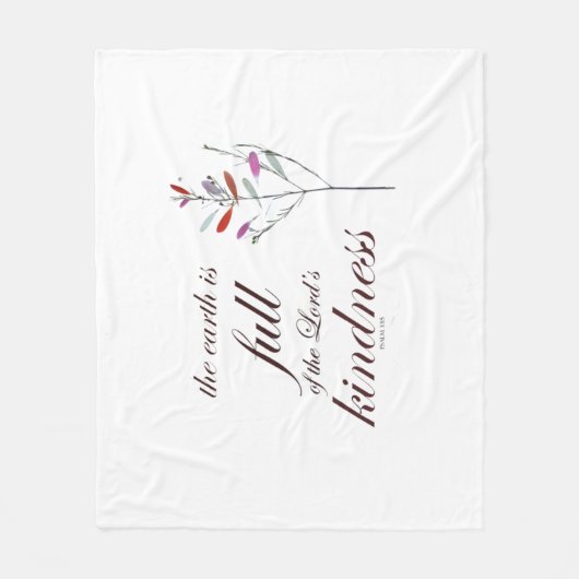 Schrift, Psalm 33, Kindness, Fleece Deken (Voorkant)