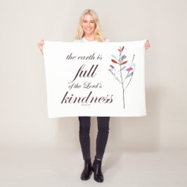 Schrift, Psalm 33, Kindness, Fleece Deken