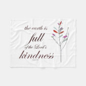 Schrift, Psalm 33, Kindness, Fleece Deken (Voorkant (Horizontaal))