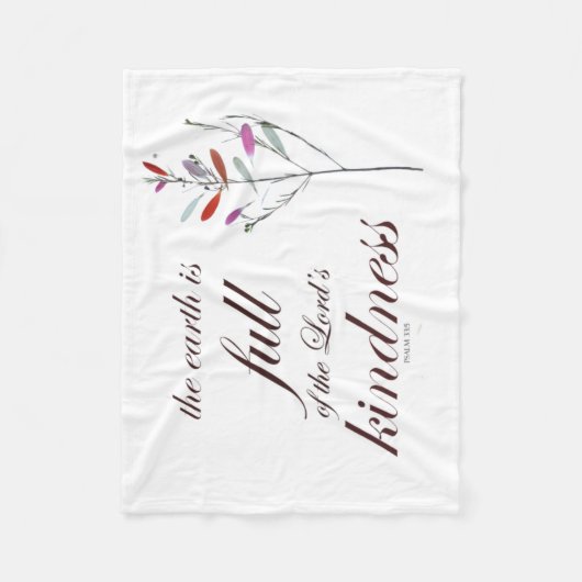 Schrift, Psalm 33, Kindness, Fleece Deken (Voorkant)