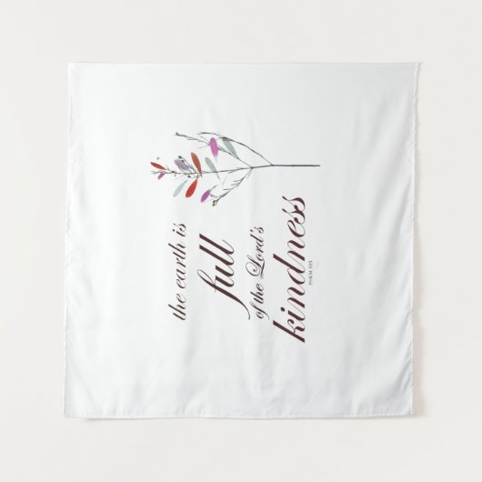 Schrift, Psalm 33, Kindness, Wandkleed (Voorkant)