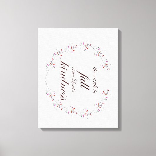 Schrift, psalm 33, volledige openheid canvas afdruk (Voorkant)