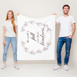 Schrift, psalm 33, volledige openheid fleece deken