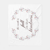 Schrift, psalm 33, volledige openheid fleece deken (Voorkant)