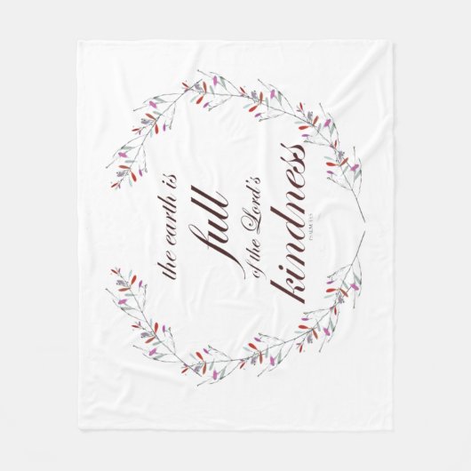 Schrift, psalm 33, volledige openheid fleece deken (Voorkant)