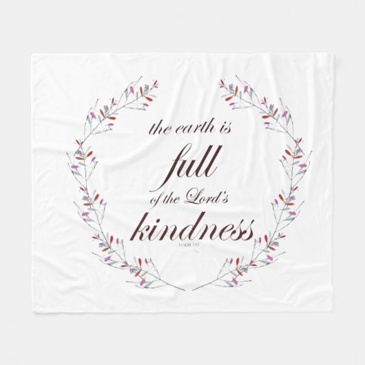 Schrift, psalm 33, volledige openheid fleece deken (Voorkant (Horizontaal))