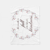 Schrift, psalm 33, volledige openheid fleece deken (Voorkant)