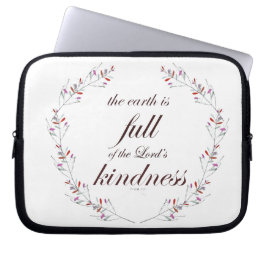 Schrift, psalm 33, volledige openheid laptop sleeve