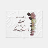 Schrift, psalm 33, witte en roze rozen fleece deken (Voorkant (Horizontaal))