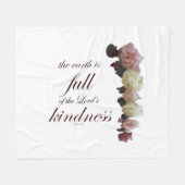 Schrift, psalm 33, witte en roze rozen fleece deken (Voorkant (Horizontaal))