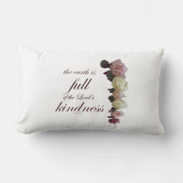 Schrift, psalm 33, witte en roze rozen kussen