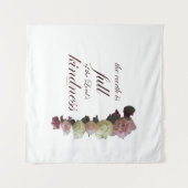 Schrift, psalm 33, witte en roze rozen wandkleed (Voorkant (horizontaal))