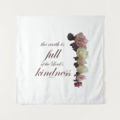 Schrift, psalm 33, witte en roze rozen wandkleed (Voorkant)