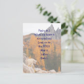 Schrift Psalm 61:2 Rots Hoger dan ik ben Briefkaart (Staand voorkant)