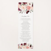 Schrift Psalm 91 Burgundy Blush Floral Yoga Mat (Voorkant)