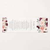 Schrift Psalm 91 Burgundy Blush Floral Yoga Mat (Voorkant (horizontaal))