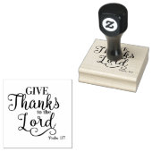 Schrift Psalm Geef Bedankt aan de Heer Rubberstempel (Gestempeld)