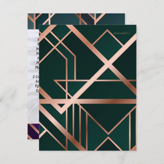 Schrift referentiekaart Groen Bedankkaart (Voorkant / Achterkant)