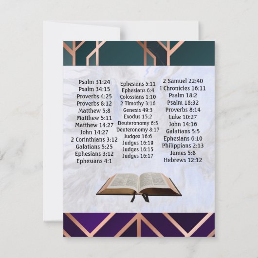 Schrift referentiekaart Groen Bedankkaart (Achterkant)