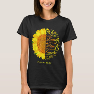 Schrift Religieuze Christelijke Bijbel Verse Sunfl T-shirt