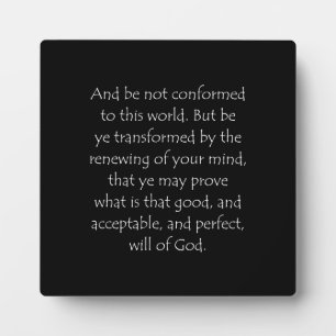 Schrift Romans 12 2 Fotoplaat
