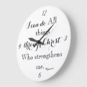 Schrift ronde wandklok (Hoek)