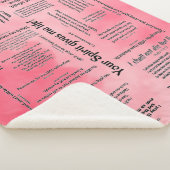 Schrift - Roze wolken Sherpa Deken (3/4)