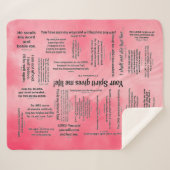 Schrift - Roze wolken Sherpa Deken (Voorkant (horizontaal))