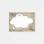 Schrift Rustic Speech Bubble Monogram Post-it® Notes (Voorkant)