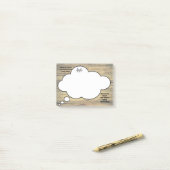 Schrift Rustic Speech Bubble Monogram Post-it® Notes (Op bureau)