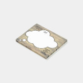 Schrift Rustic Speech Bubble Monogram Post-it® Notes (Schuin)