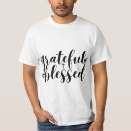 Schrift Shirt dankbare Mannen
