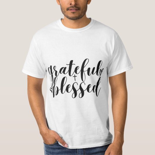 Schrift Shirt dankbare Mannen (Voorkant)