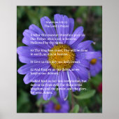 Schrift sjabloon, Het gebed des Heren, paarse made Poster (Voorkant)
