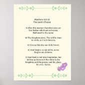 Schrift Sjabloon, Het gebed des Heren Poster (Voorkant)