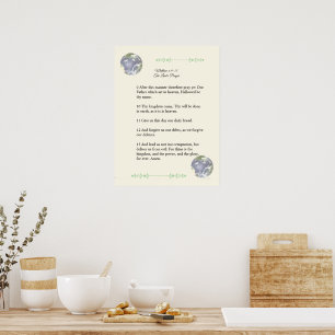 Schrift Sjabloon, Het gebed des Heren Poster