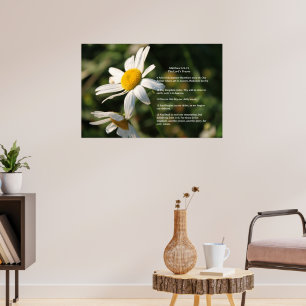 Schrift sjabloon, Het gebed des Heren, witte madel Poster