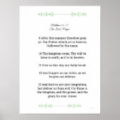 Schrift sjabloon, Het gebed des Heren, zwart  Poster (Voorkant)