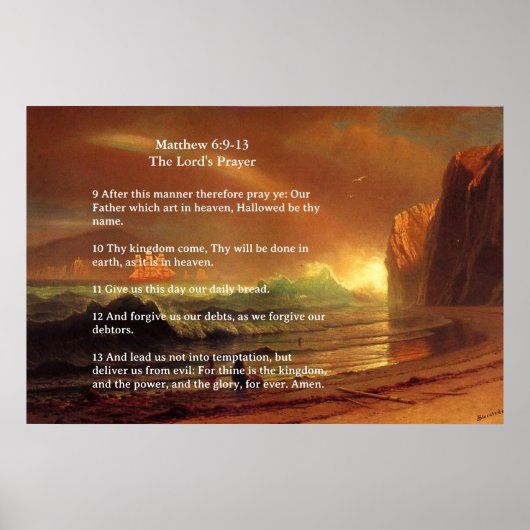 Schrift Sjabloon, Het Onze Gebed Poster (Voorkant)