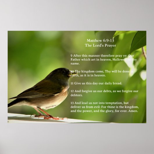 Schrift Sjabloon, Het Onze Gebed Poster (Voorkant)