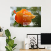 Schrift Sjabloon, Het Onze Vader, Gele Roos Poster (Thuiskantoor)