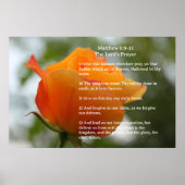 Schrift Sjabloon, Het Onze Vader, Gele Roos Poster (Voorkant)