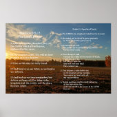 Schrift Sjabloon, Psalm 23, Het Onze Vader gebed Poster (Voorkant)
