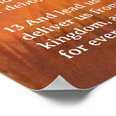 Schrift Sjabloon, Psalm 23, Het Onze Vader gebed Poster (Hoek)