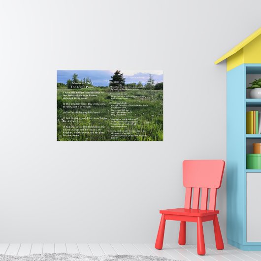 Schrift Sjabloon, Psalm 23, Het Onze Vader Poster (Kinderkamer 1)